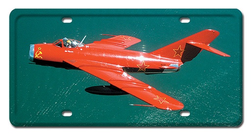 [RX1-13-08232] Mig-17 Metal License Plate 12X6