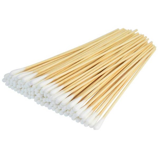 [RX1-09-04577] Cotton Swabs With 6 Wooden Sticks 100Pc Bag