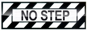 [RX1-09-34500] No Step Decal Soft Alum.