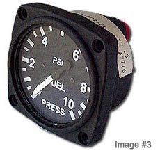 [RX1-10-22205] UMA 2-1/4 Mechanical Fuel Pressure Gauge 10 - 100 PSI Non-TSO