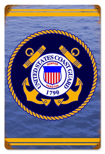 [RX1-13-08284] Coast Guard Metal Sign 12X18