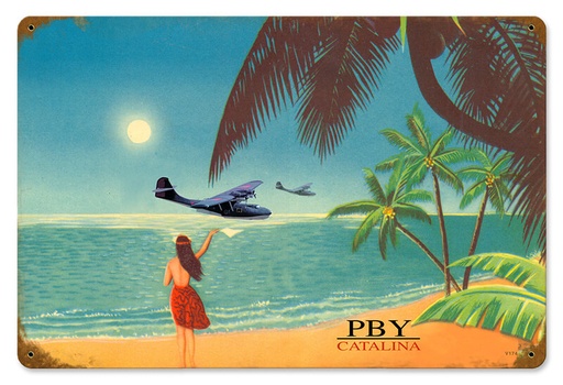[RX1-13-08462] Pby Catalina Metal Sign 18X12