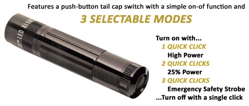 [RX1-13-08982] Maglite XL50 Black LED Flashlight