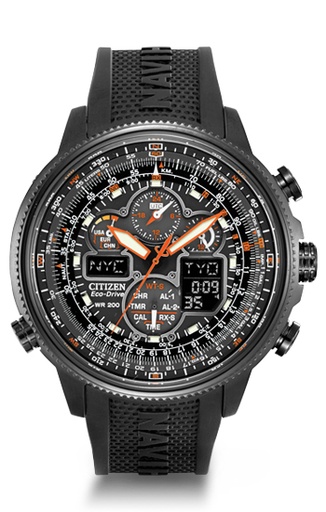 [RX1-13-16323] Citizen Navihawk At Black Poly Black Bezel