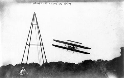[RX1-13-17787] Postcard Wright In Early Military Plane