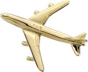 [RX1-14-01680] Boeing 747 (3-D Cast) Tackette Gold