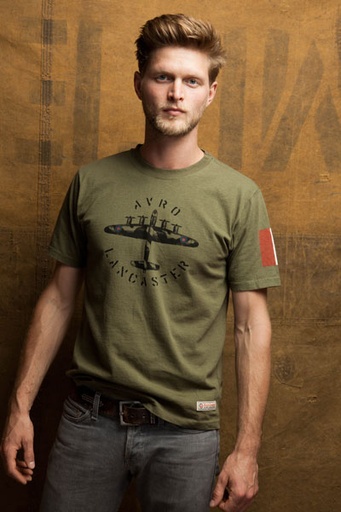 [RX1-13-18208-M] Avro Lancaster T-Shirt Khaki Medium