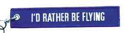 [RX1-14-00227] Keychain Embroidered ID Rather Be Flying