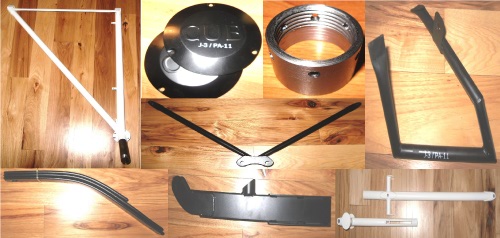 [RX1-05-12283] J-3 Hub Caps Pair - 4 Inch Wheels