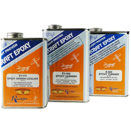 [RX1-09-00670] Randolph Coatings Ev-400 Epxy Varnish Quart Kt
