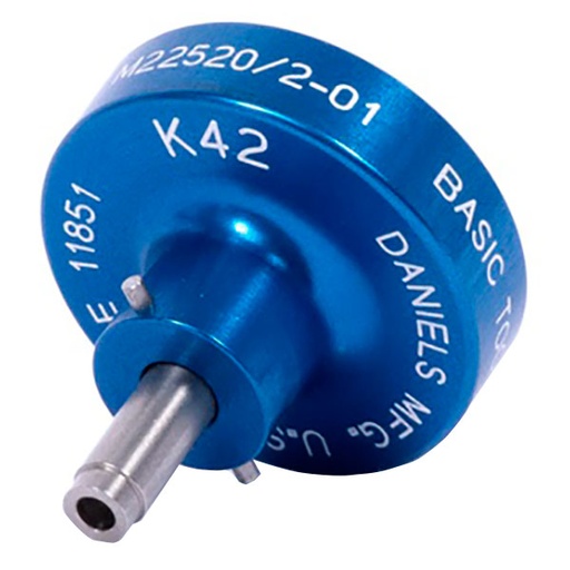 [RX1-11-12212] M22520/2-09 Positioner Little Blue Adapter For High Density Pins K42