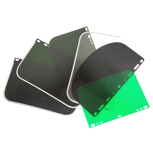 [RX1-12-05517] Armour Guard Bound Dark Green Polycarbonate Visor 9X15.5.04