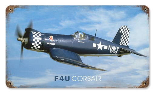 [RX1-13-08487] F4U Corsair Metal Sign 14X8