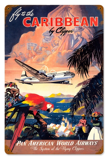 [RX1-13-08504] Carribbean Metal Sign 12X18