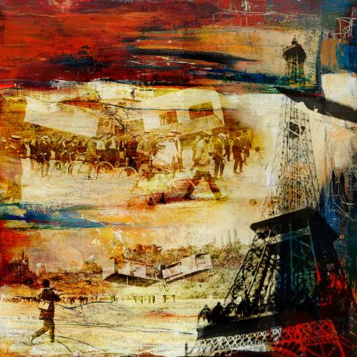 [RX1-13-13379] Martin Young Art 21 Seconds In The 14 Bis Print 30X30