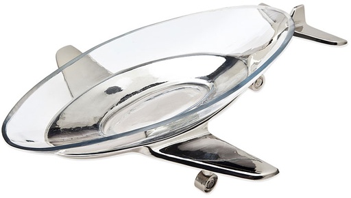 [RX1-13-17946] AIRPLANE GLASS SERVING TRAY