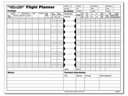 [RX1-13-18431] ASA Flight Planner Pad