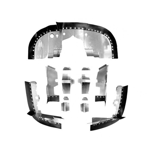 [RX1-05-03045] Cessna 150 1964-70 Engine Baffle Kit Powder Coat Black Seals