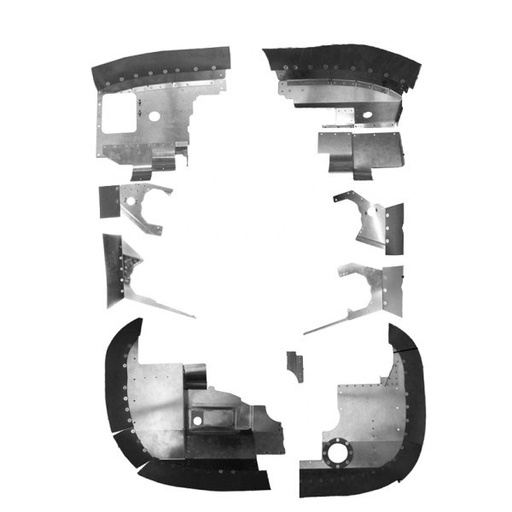 [RX1-05-21635] McFarlane C172N-79580Pcbk Engine Baffle Kit Powder Coat