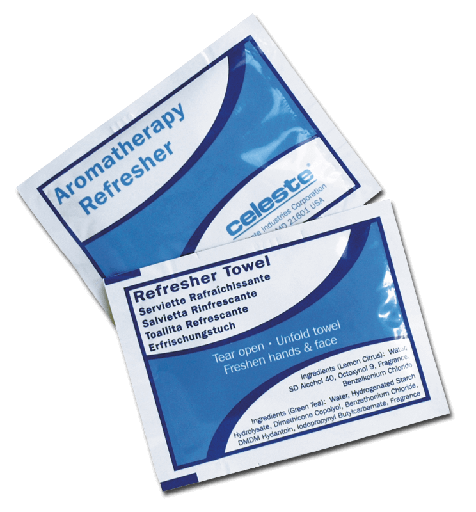 [RX1-09-05934] Celeste Refresher Towels Box Of 60 Packets