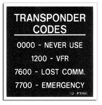 [RX1-09-42828] Transponder Codes Checklist