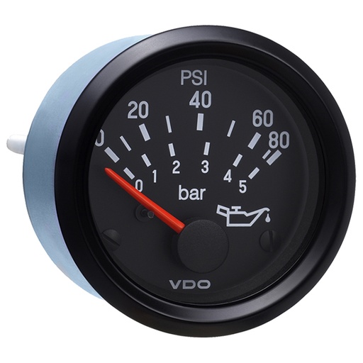 [RX1-10-06643] VDO Oil Pressure Gauge 80 PSI 12V