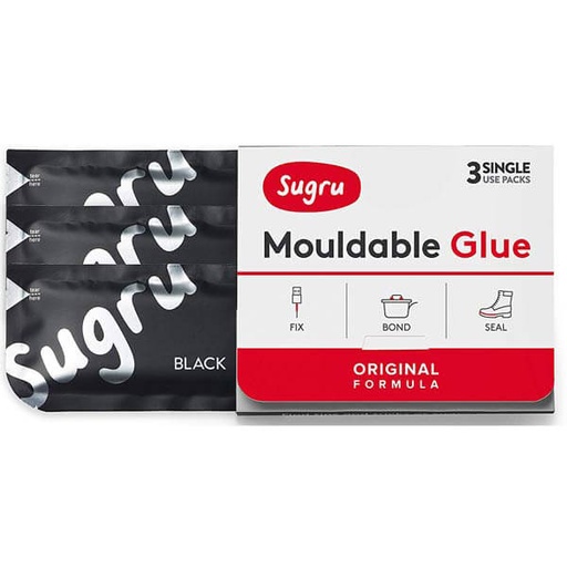 [RX1-02-00243] SUGRU MOLDABLE GLUE ORIGINAL FORMULA BLACK 3 PACK