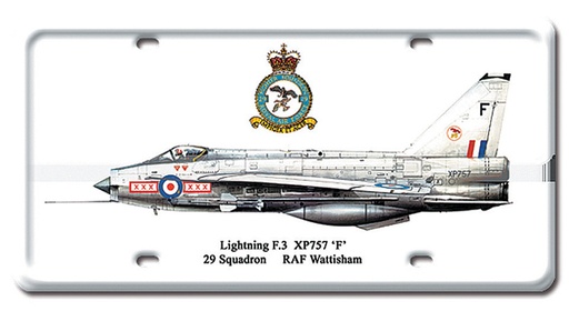 [RX1-13-08193] Lightning F3 Metal License Plate 12X6