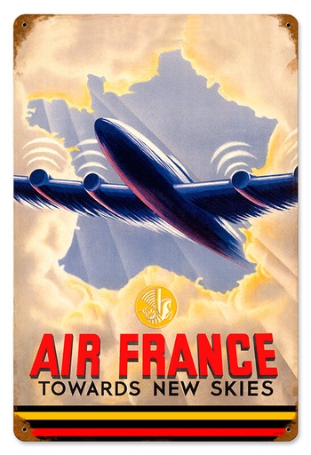[RX1-13-08503] Air France Metal Sign 12X18