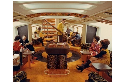 [RX1-13-17707] Boeing 747 Interior View Postcard