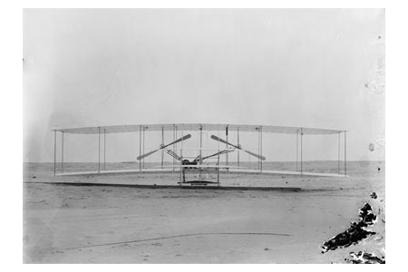 [RX1-13-17831] Postcard Wright Brothers 1903 Machine