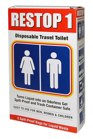 [RX1-13-20644] Go With The Flow Disposable Travel Toilet - 3 Pack