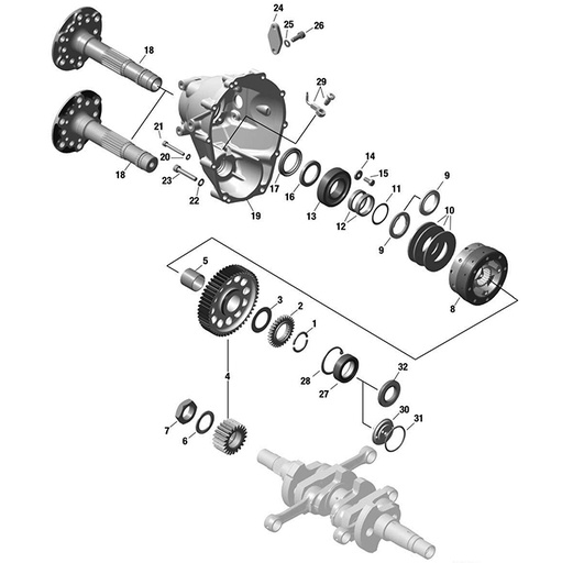 [RX1-15-10705] ROTAX CERTIFIED PROPELLER SHAFT VERSION 3 937035