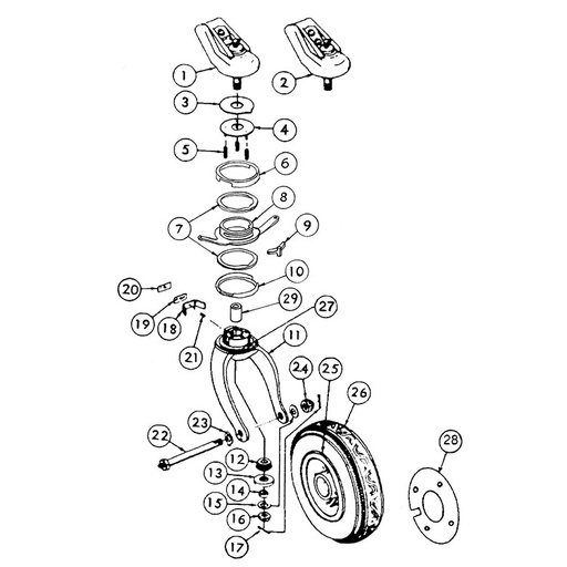 [RX1-3236] Scott Axle Assembly 3236-00