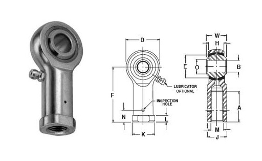 [RX1-FL34-14M] Rod End Bearing FL34-14M