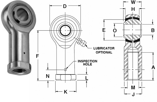 [RX1-HM-4FG] Rod End Bearing Hm-4Fg
