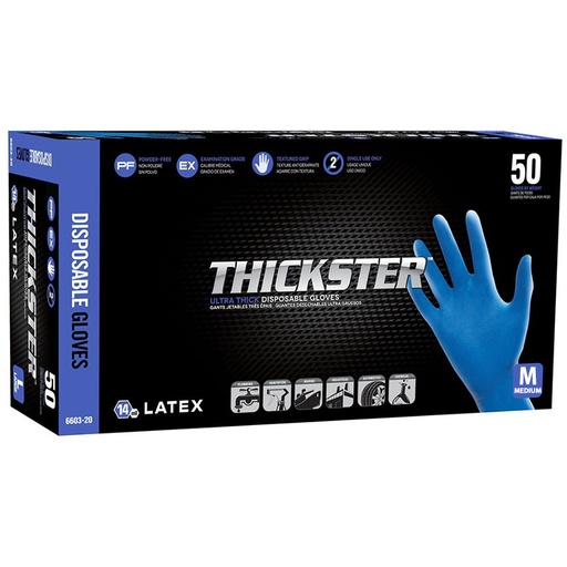 [RX1-01-01394] Sas 6602 Thickster Gloves Medium 50/Box