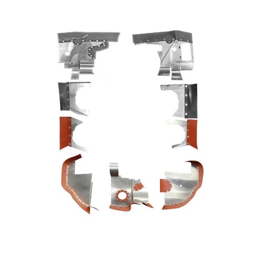 [RX1-05-22454] Grumman AA5A Engine Baffle Kit Bare Orange Seals