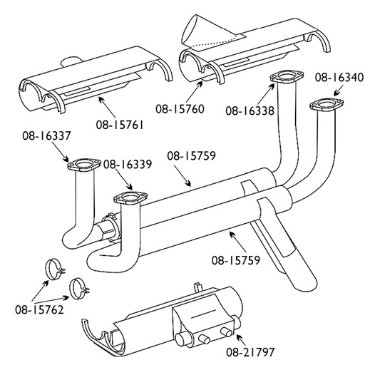 [RX1-08-15759] Aerotar 67517-000 PA28R 180 200 201 Muffler Oh
