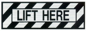 [RX1-09-34400] Aluminum Decal Lift Here