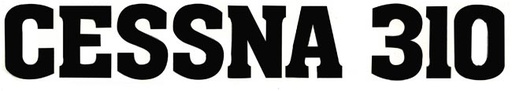 [RX1-09-43964] Cessna 310 Decal - Black