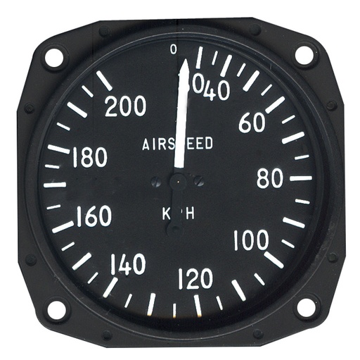 [RX1-10-05389] Skysports Non-TSO 3-1/8 Airspeed Indicator 0-200 KPH