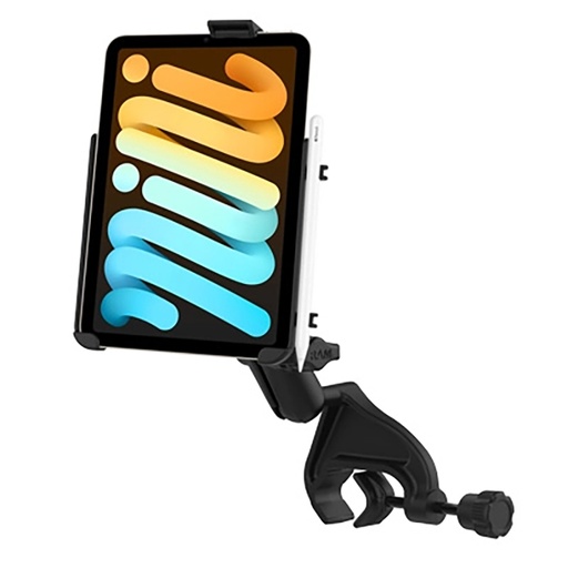 [RX1-11-19217] RAM Ez-RollR Cradle With Yoke Clamp Mount For Apple iPad Mini 6 / 7