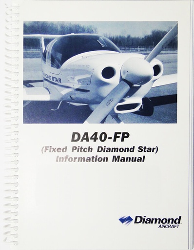[RX1-17-00171] Diamond Star Da-40-Fp Fixed Pitch Pilot Info Manual