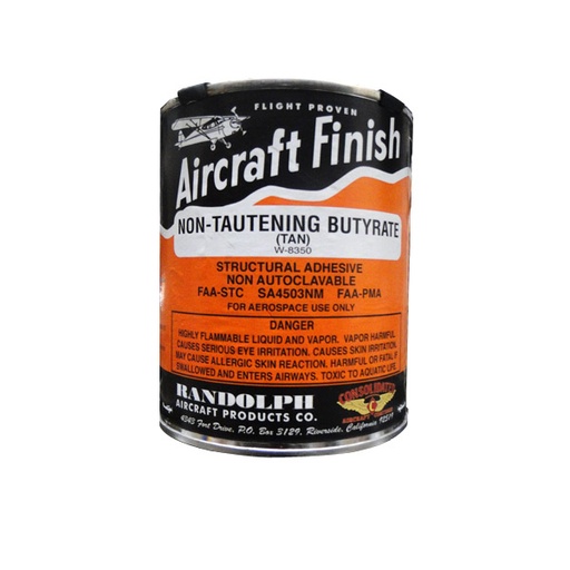 [RX1-09-00788] Randolph W-8350 Non-Tautening Butyrate Dope Tan Gallon