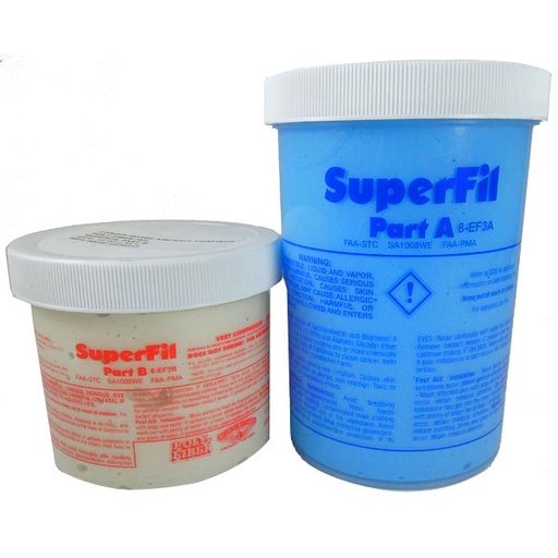 [RX1-09-28250] Superfil Sandable Non-Shrinking Epoxy Filler Quart Kit