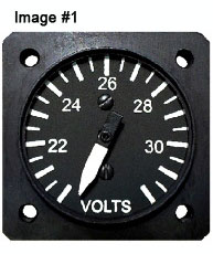 [RX1-10-02064] UMA 2-1/4 Volt Gauge 20V-32V 270 Degree Non-TSO