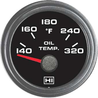 [RX1-10-05476] 2 Oil Temperature Gauge 140 To 320 Degree F Lighted