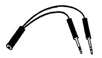 [RX1-11-00683] PILOT JB 10 HEADPHONE .25 TO DUAL GA ADAPTER