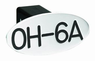 [RX1-13-03543] Oh-6A Oval Blck 2 Hitch Cover